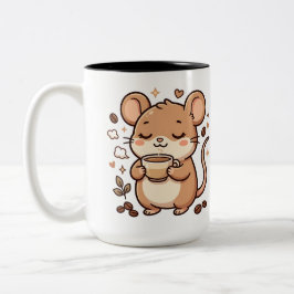 Kawaii Kaffe Mus Tvåtons Mugg