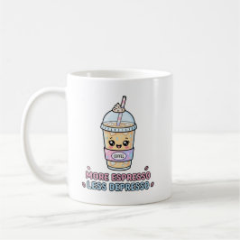 Kawaii Kaffe Roligt Mer Espresso Mindre Depressio Kaffemugg