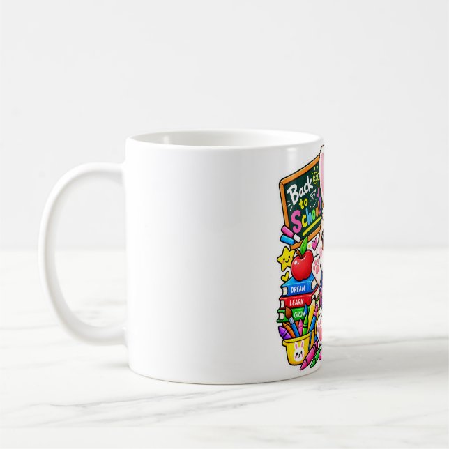Kawaii Kanin Redo Set Lär Kaffe Mugg (Vänster)