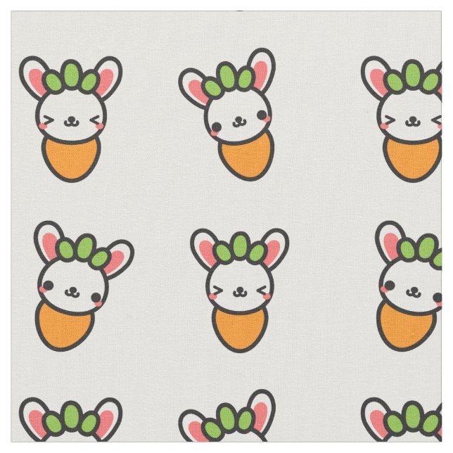 Kawaii kaninmorot tyg (Närbild)