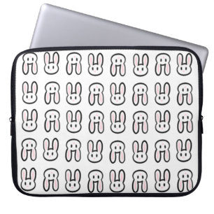 Kawaii kanintryck laptop fodral