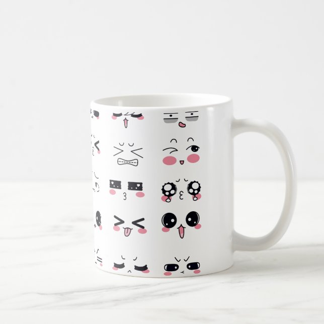 kawaii kaomoji kaffemugg (Höger)