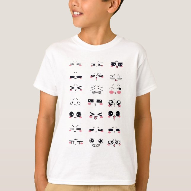 kawaii kaomoji t-shirt (Framsida)