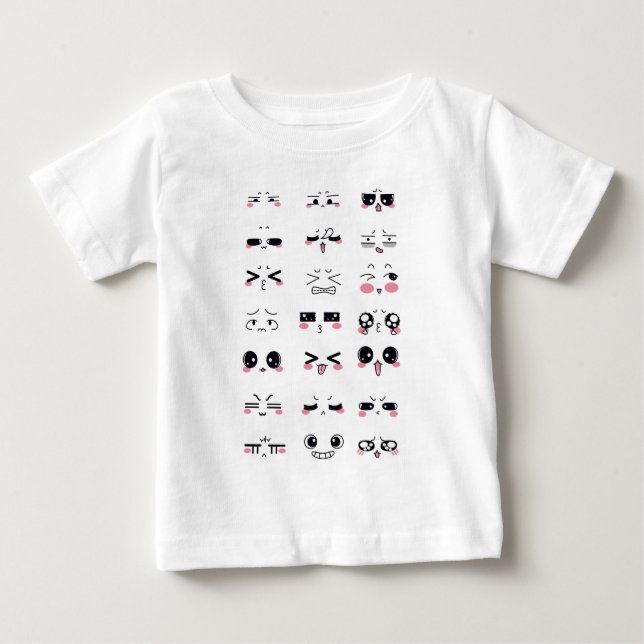 kawaii kaomoji tee shirt (Framsida)