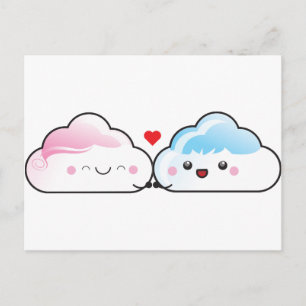 Kawaii Kärlek Clouds Vykort