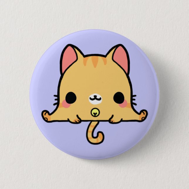 Kawaii katt (du ändrar bakgrunden!), knapp (Framsida)