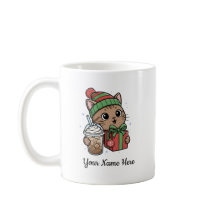 Kawaii Katt Jul Kaffe Mugg