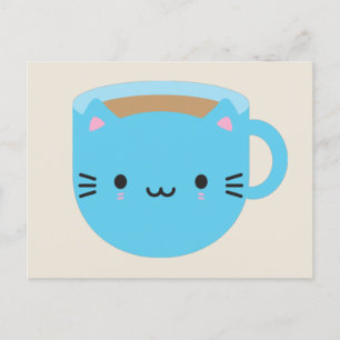 Kawaii Katt Kopp Te Vykort