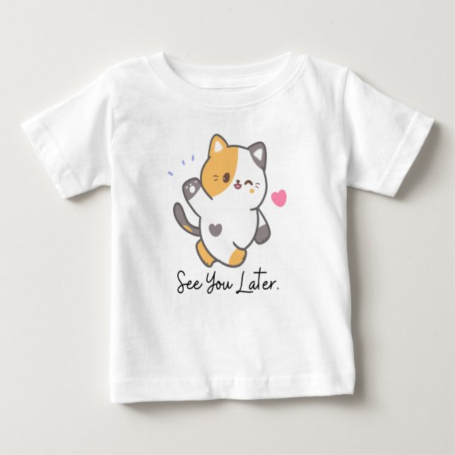 Kawaii-katt ses senare t shirt (Framsida)