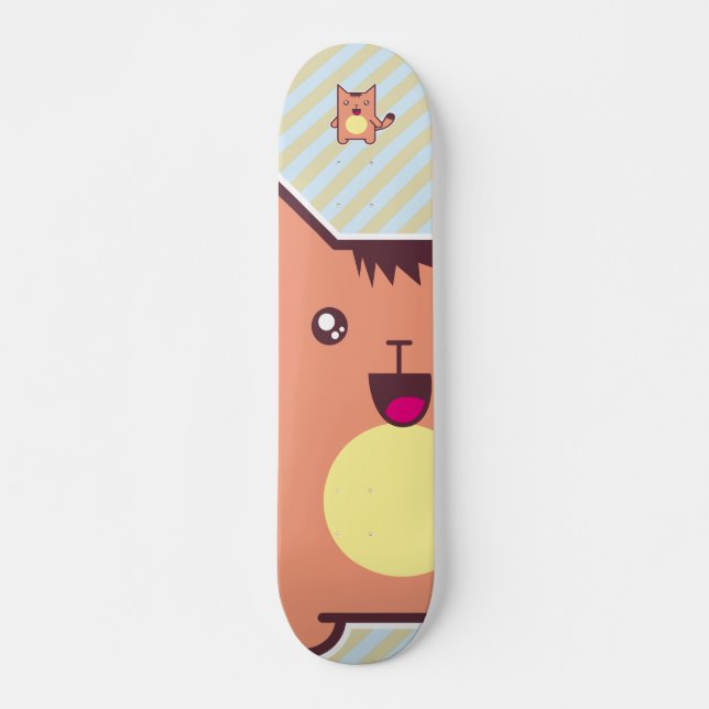Kawaii katt skateboard bräda 20 cm (Framsida)