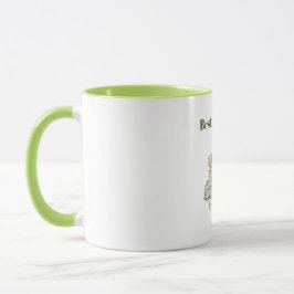 Kawaii Katt Trädgårdsmästare Rosbukett Tvåtons Mug Mugg
