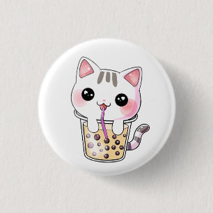Kawaii-kattbubbelte Knapp