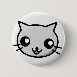 Kawaii kattemblem knapp