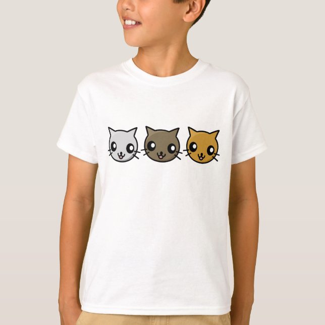 Kawaii katter t shirt (Framsida)