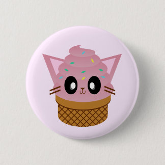 Kawaii kattunge cone glass cat meow knapp