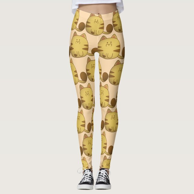 Kawaii Kattunge Leggings (Framsida)