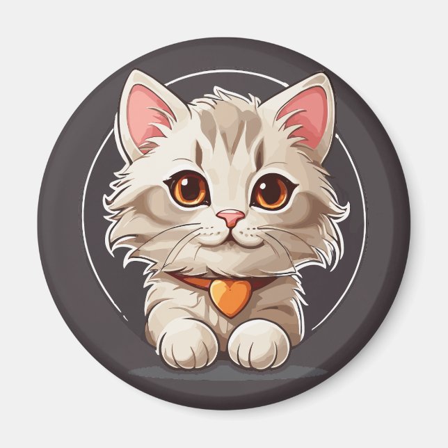 Kawaii Kattunge Magnet (Framsidan)