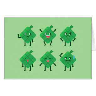 kawaii Ketupat Hälsningskort