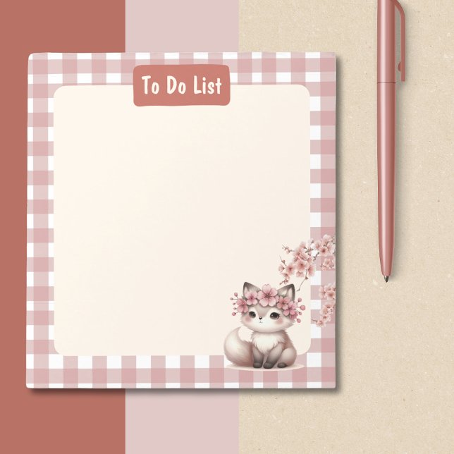 Kawaii Kids Anteckningsblock Cute School Stationer (Back to School To Do List Cat Kawaii Anime Style Notepad)