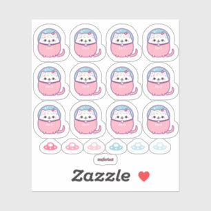 Kawaii Kitipai Astronaut Cat Klistermärken