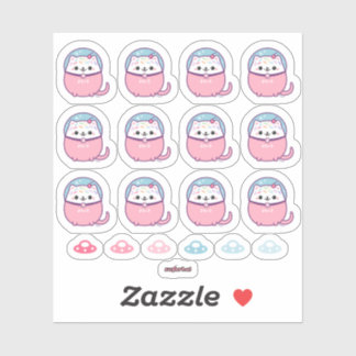 Kawaii Kitipai Astronaut Cat Klistermärken