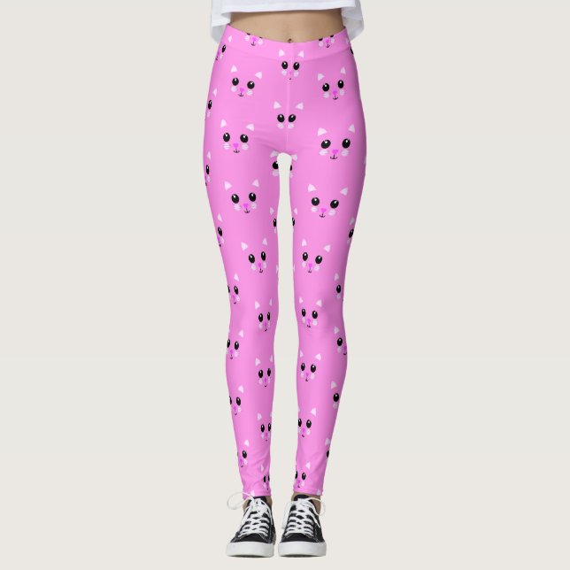 Kawaii Kitten Leggings (Framsida)