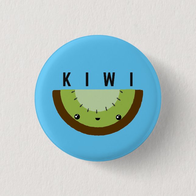 Kawaii | Kiwi | Beteckning Knapp (Framsida)