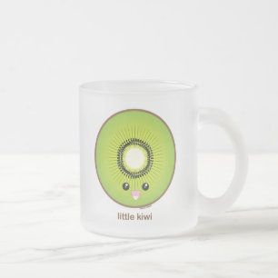Kawaii Kiwi Frostad Glasmugg