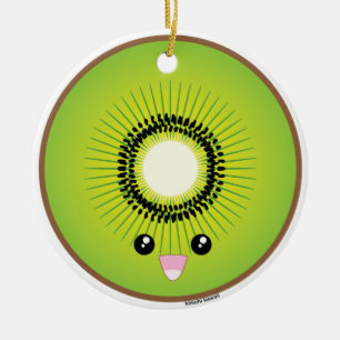 Kawaii Kiwi Julgransprydnad Keramik