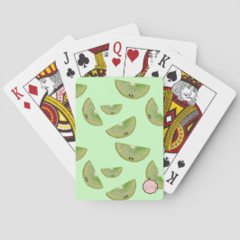 Kawaii Kiwi Slice Mönster Casinokort