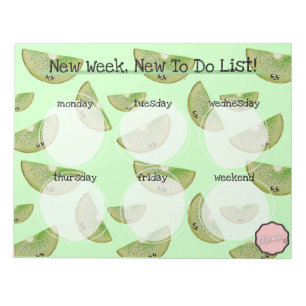 Kawaii Kiwi Slice varje vecka Anteckningsblock