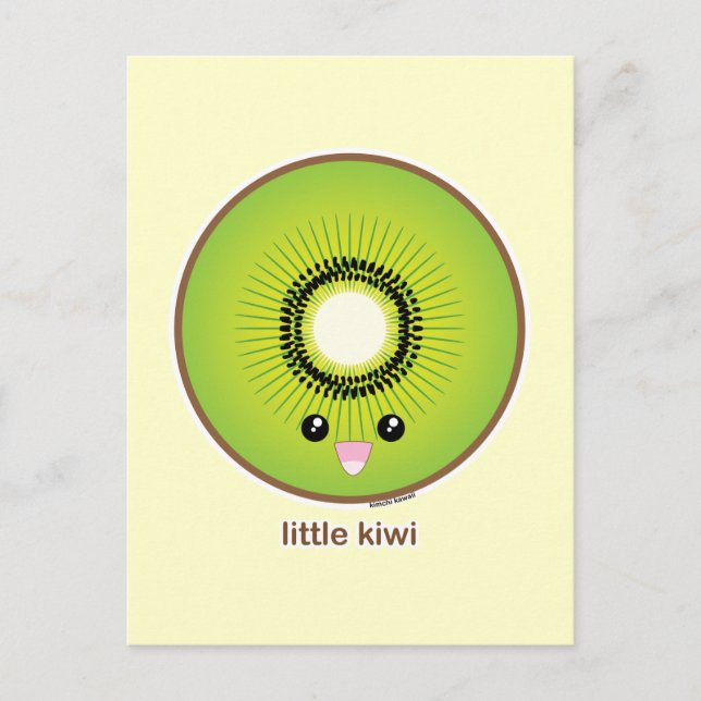 Kawaii Kiwi Vykort (Framsida)