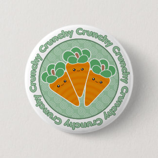 Kawaii knäppas Crunchy morötter emblem Knapp