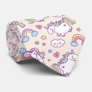 Kawaii-knubbiget med kunstråd av regnbåge mönster slips