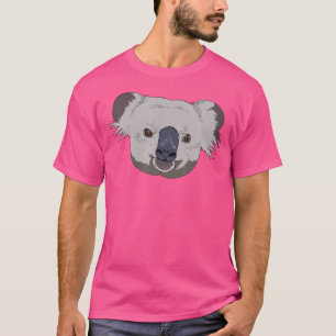 Kawaii Koala Head Wildlife Wombat Marsupial Koala T Shirt