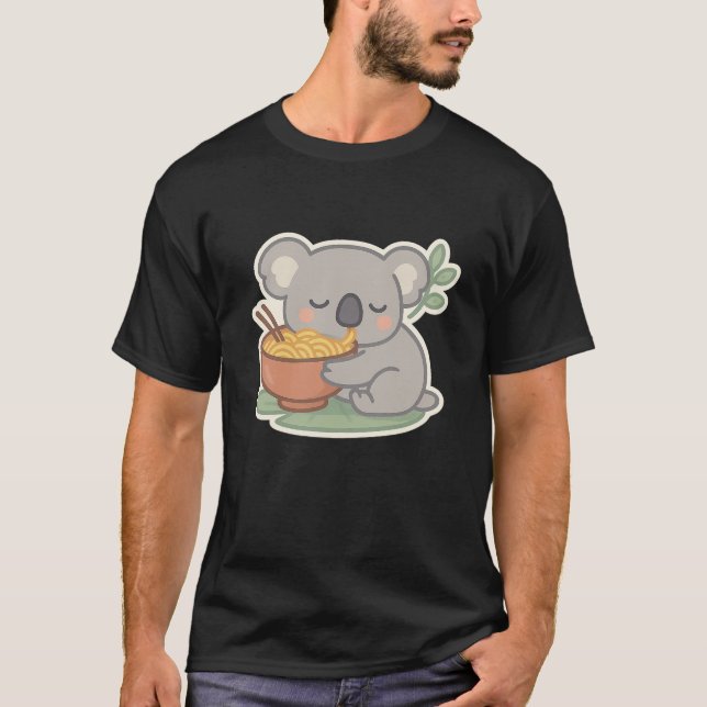 Kawaii Koala Hugger Ramen Bowl - Cute Aussie T Shirt (Framsida)
