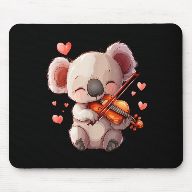 Kawaii Koala Playing Violin Graphic For Valentines Musmatta (Framsidan)