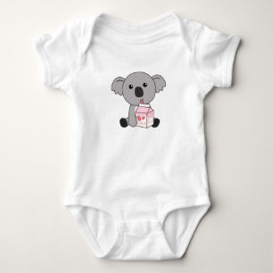Kawaii Koala Retro Japanska jordgubben Milkshake T Shirt