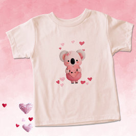Kawaii Koala With Hearts T Shirt
