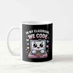 Kawaii Kodnings Laptop – Söt Datavetenskap Kaffemugg