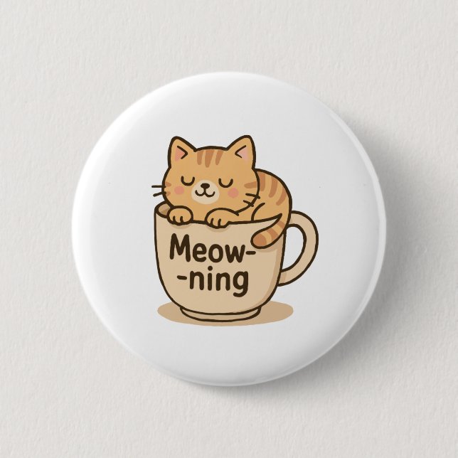 Kawaii Koffe Katt Knapp (Framsida)