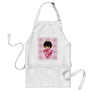 Kawaii Kokeshi dockaförkläde Förkläde