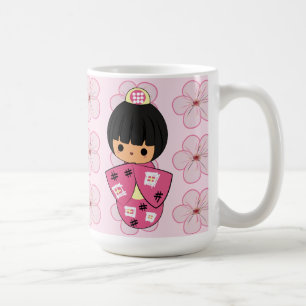 Kawaii Kokeshi dockamugg Kaffemugg