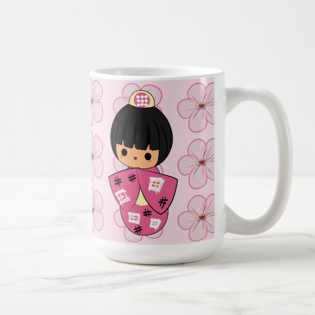 Kawaii Kokeshi dockamugg Kaffemugg (Höger)