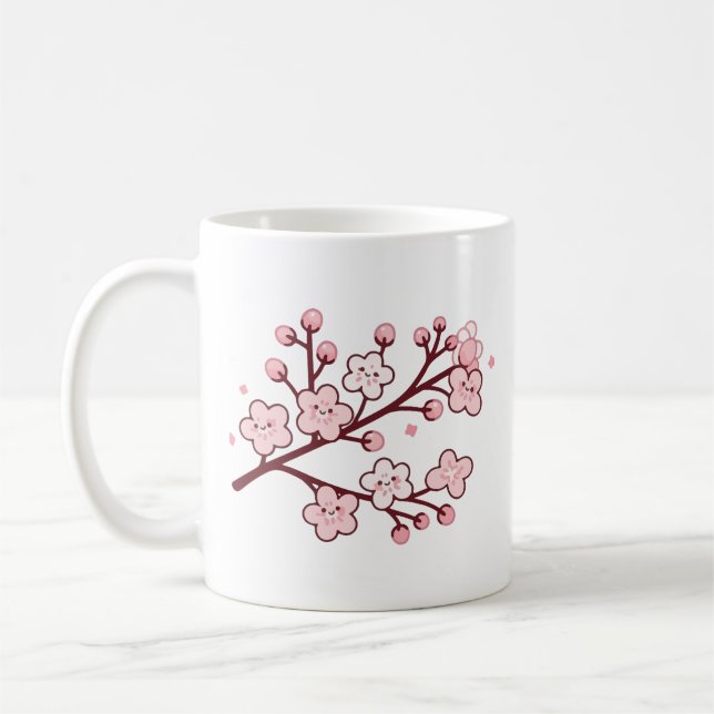 Kawaii körsbärsblommor  kaffemugg (Vänster)