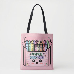 Kawaii Kritor Låda Söt Lärar Tacksamhet Tygkasse