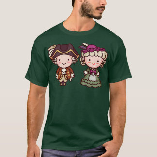 Kawaii Kung Louie XVI Marie Antoinette-tecken T Shirt