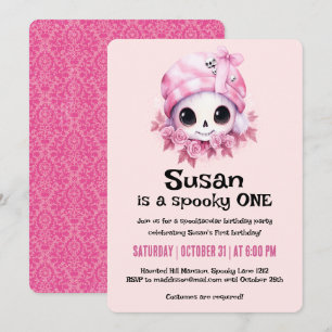 Kawaii Kuslig Söt Halloween Födelsedagsfest Inbjudningar