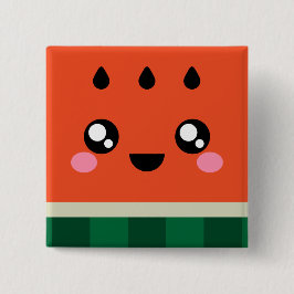 Kawaii kvadrerar vattenmelonen knäppas/klämmer knapp