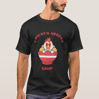 Kawaii kyckling Pho Soppa Skålar Japanska Ra Nudla T Shirt